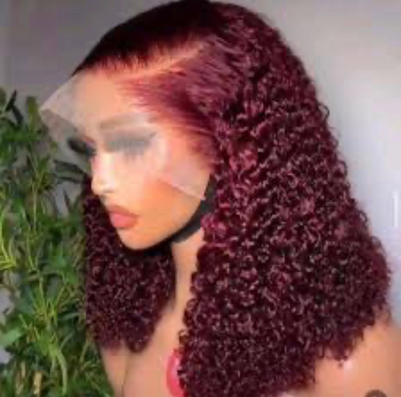 Natural Curly 13x4 HD Lace Frontal Wig – 200% Density Human Hair (16”)