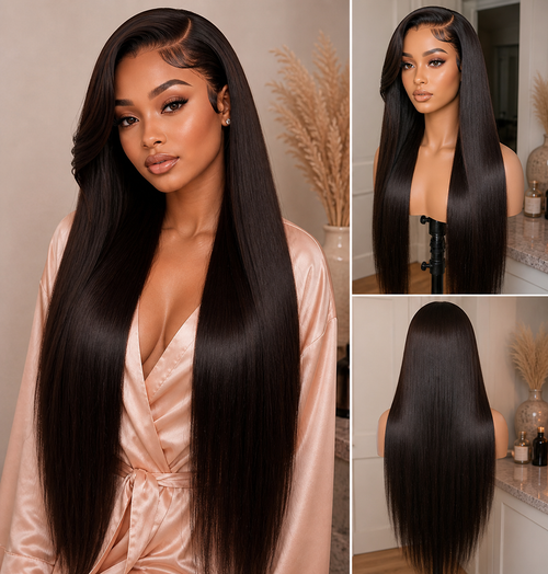 Natural Straight 13x4 HD Lace Frontal Wig – 200% Density Human Hair